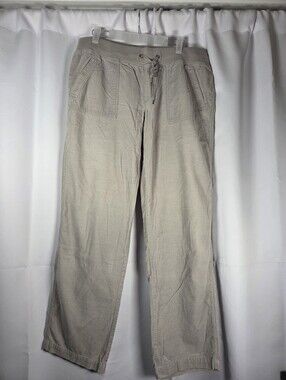LOFT Lightweight Cotton Corduroy Cargo Clay Gray Pants Women's 12